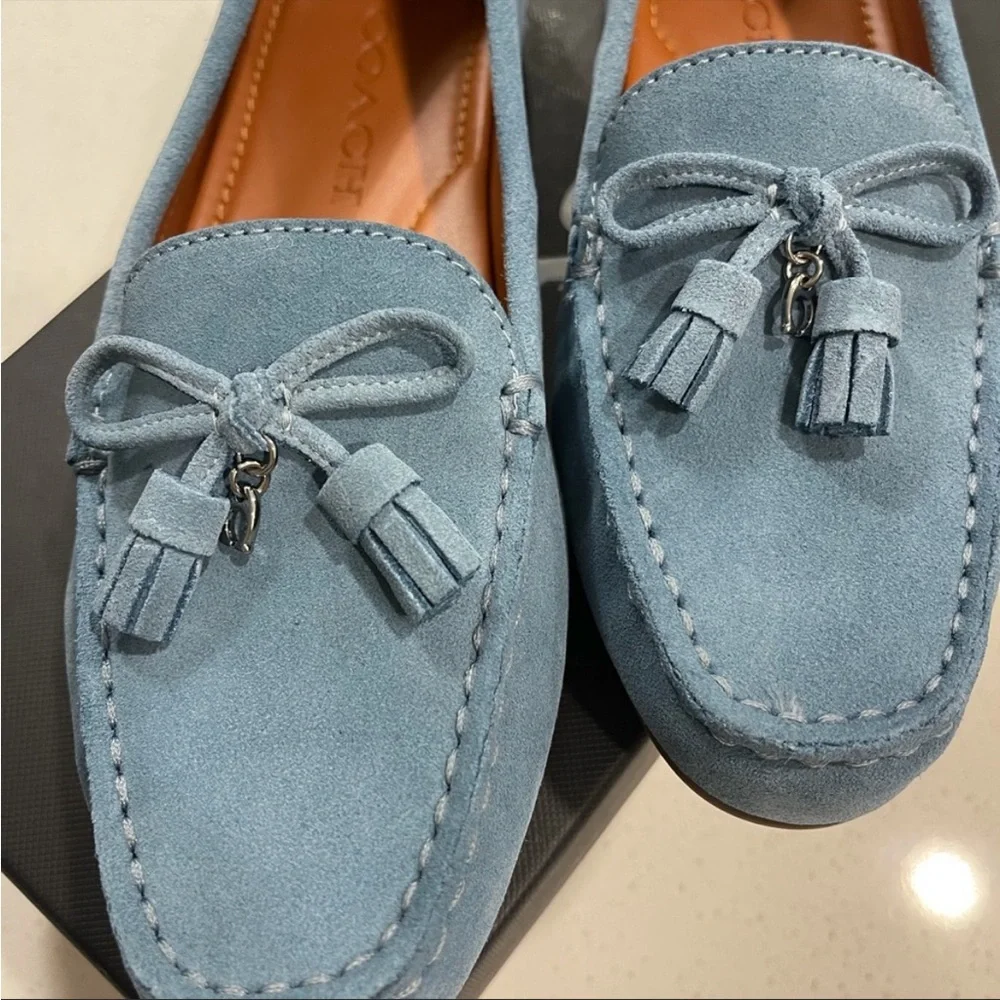 Coach Gia Suede Loafers in Chambray size 7 - Picture 2 of 6